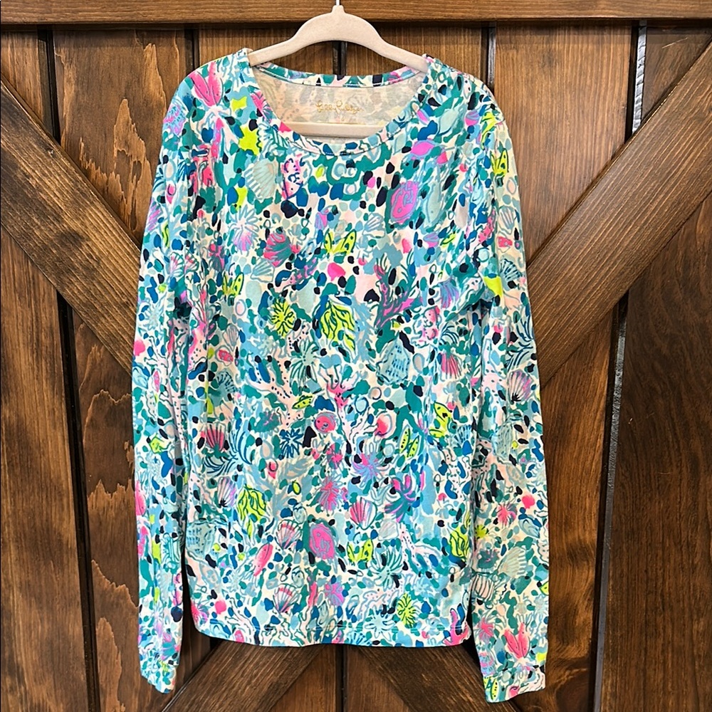 Lilly Pulitzer Girls Sammy Pajama Top, size 14
